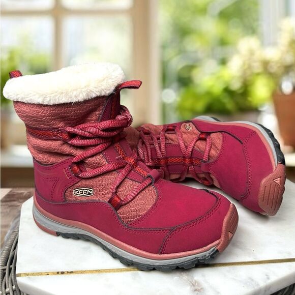 🔥 KEEN || Winter Snow Insulated Terradora Apres Fur Lined Hiking Boot Size 5 - Picture 2 of 16